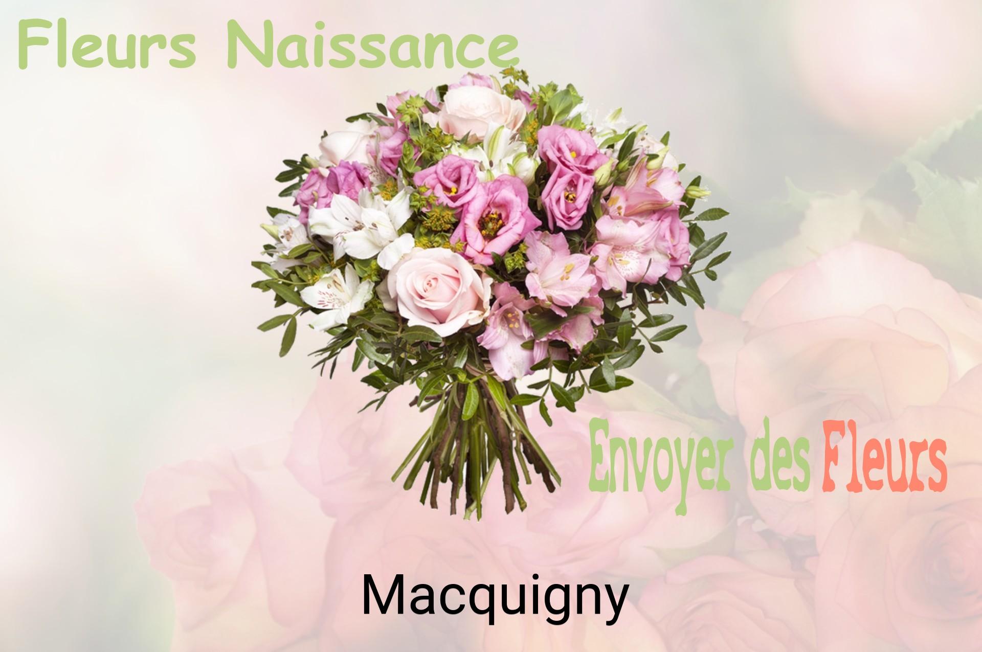 Bouquet de fleurs de naissance livré à Macquigny