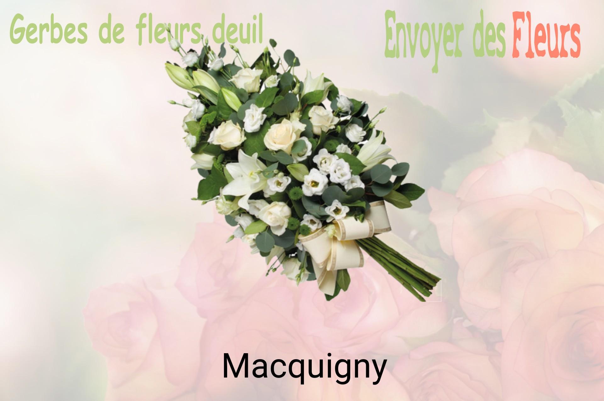 Gerbe de fleurs de deuil livrée à Macquigny